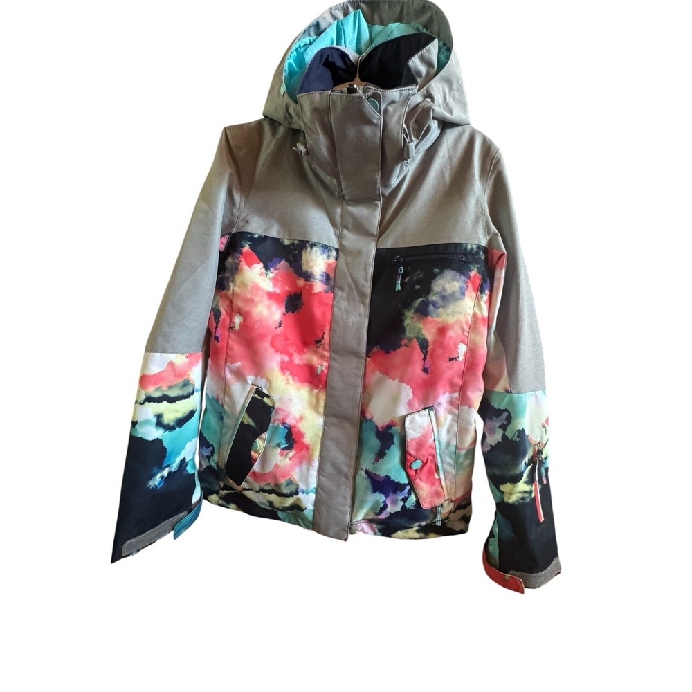 Roxy Jetty Block Snow Ski Jacket Woman's Small Cloud Nine Color Dry Flight Tech